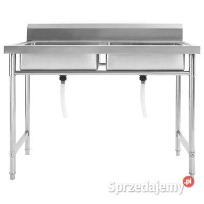 vidaXL Zlewozmywak kuchenny dwukomorowy stal Wykończenie mazowieckie Warszawa