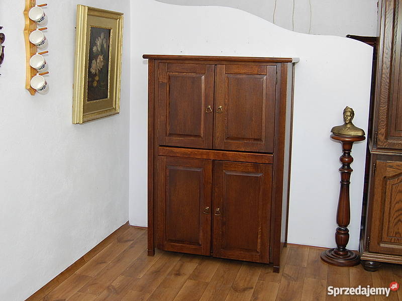 SEKRETARZYK SEKRETERA BIURKO SZAFKA KOMPUTER DĄB