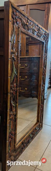 piękne drewniane malowane lustrosklep Dąbrowa Dąbrowa Górnicza