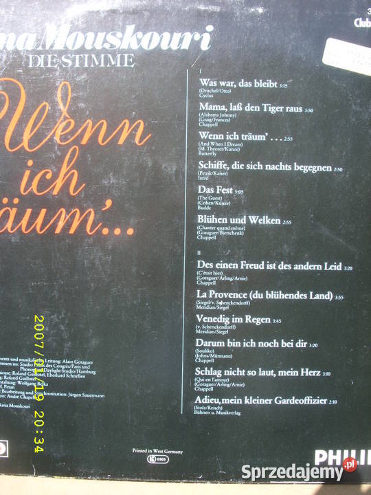 Winyl LP Pop NANA MOUSKEURIDIE STIME Philipa sprzedam