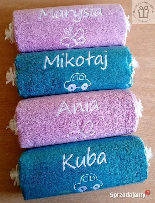 Prezent na WIELKANOC dziecka ręcznik z napisem