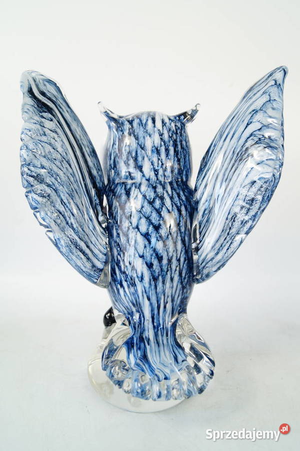 Figura szklana Murano style SOWA symbol mądrości