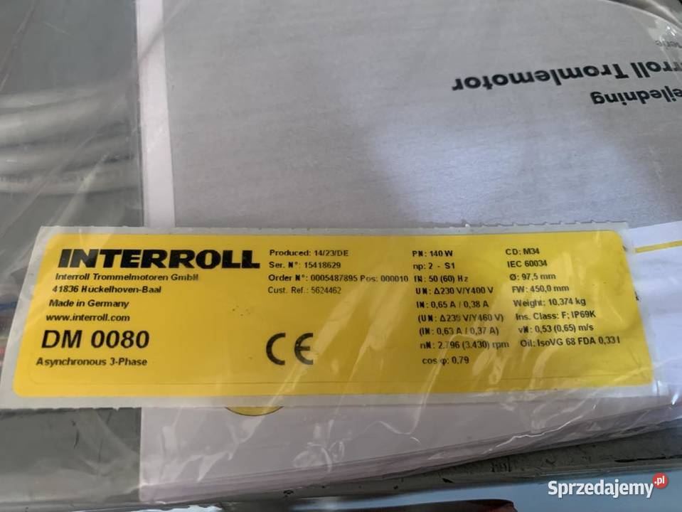 Interroll DM 0080 M34 140W 975 mm x 4500mm 053ms Warszawa