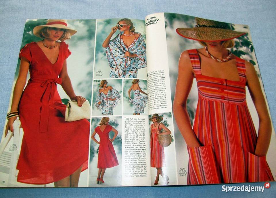 Burda International WiosnaLato 1976 moda szycie miękka Książki i Podręczniki Skępe