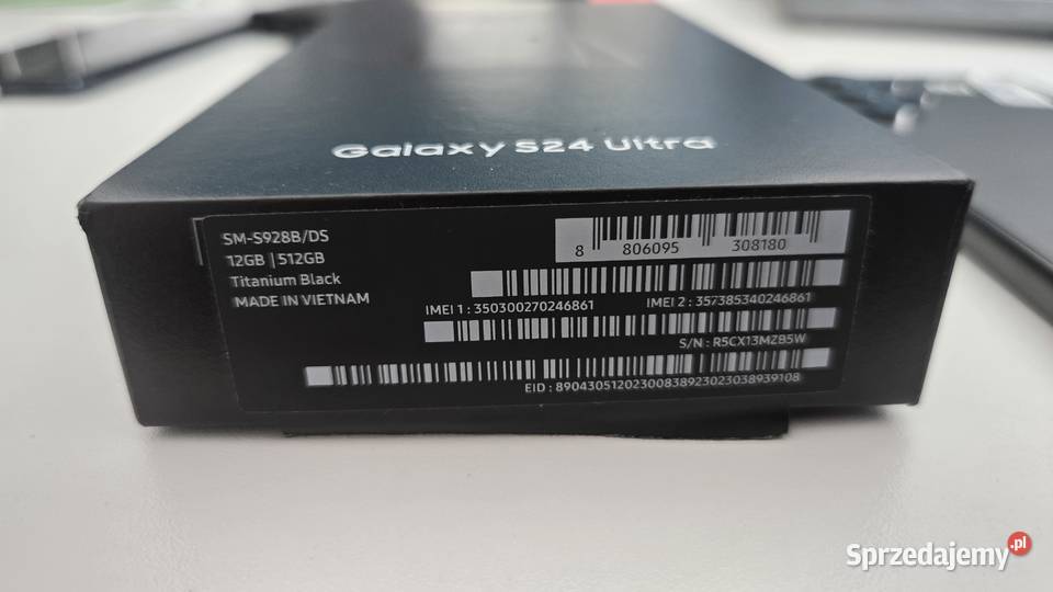 Samsung Galaxy S24 Ultra 12512GB Titanium Black Warszawa