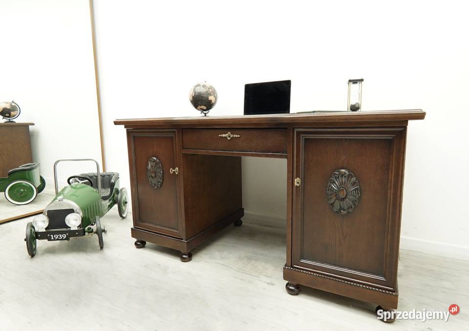 Antyczne biurko z lat 20tych w stylu secesyjnym wielkopolskie Jerka