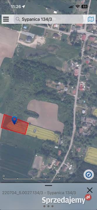 Działka budowlana niedaleko jeziora budowlana Sypanica