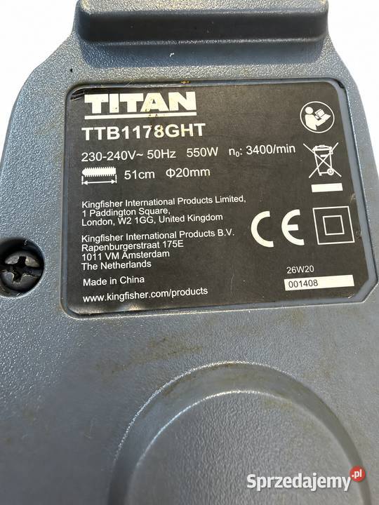 Nożyce do żywopłotu elektryczne TITAN TTB823HDC Tarnów