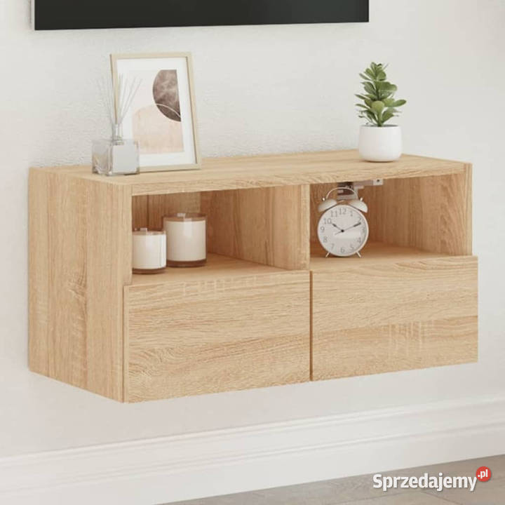 Ścienna szafka TV dąb sonoma 60x30x30 WM836858 Warszawa