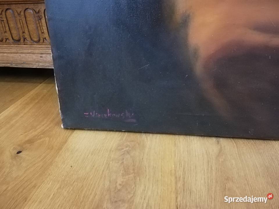 Obraz olejny na płótnie sygnowany postać kupca Antyki, Sztuka, Kolekcje