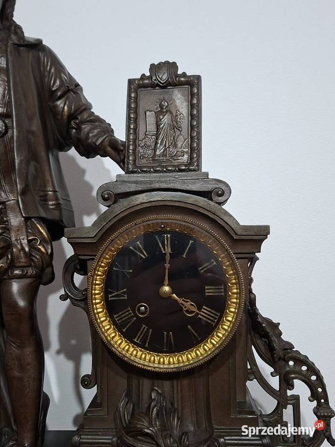 Kominkowy zegar marmurowy francuski Rzeszów