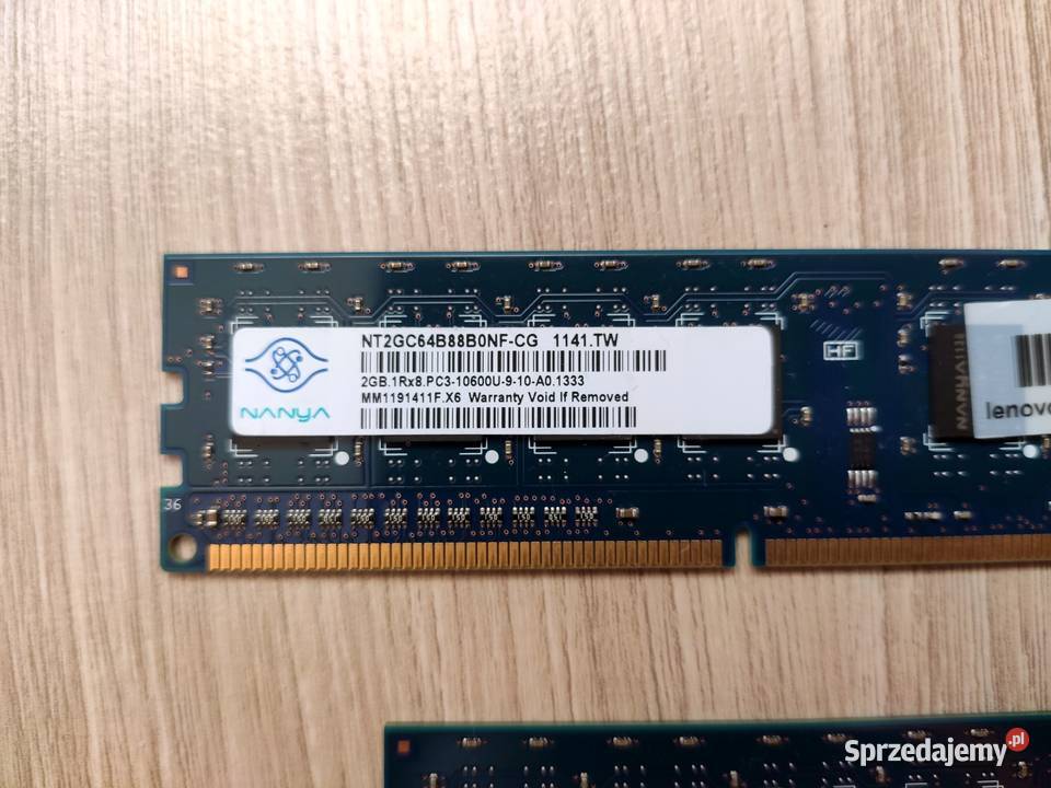 Pamięć RAM Nanya NT2GC64B88B0NFCG 2x2GB 4GB Pojemność 4GB kujawsko-pomorskie Tuchola