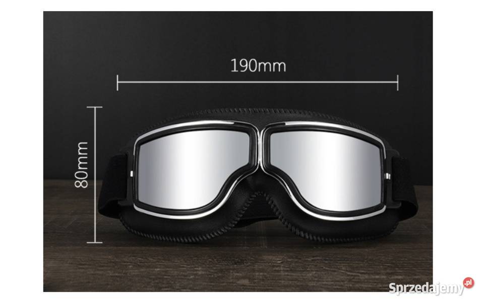 Gogle okulary do motocykla retro chopper