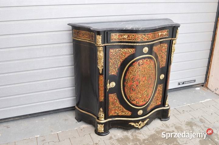 BOULLE BRZUCHATA KOMODA OKUCIA Z BRĄZU intarsje Kraków