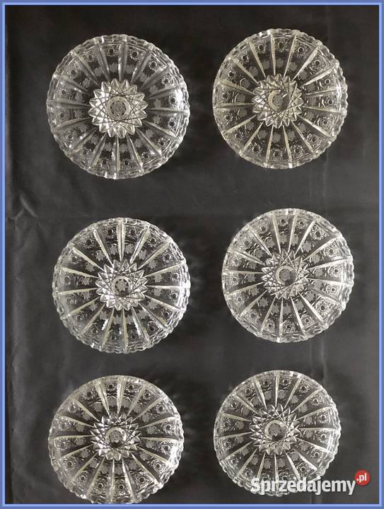 Sprzedam szklane talerzyki PRL ze szlifem 6