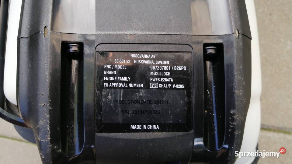 KOSA SPALINOWA MCCULLOCH model B26 102 Wyrzeka