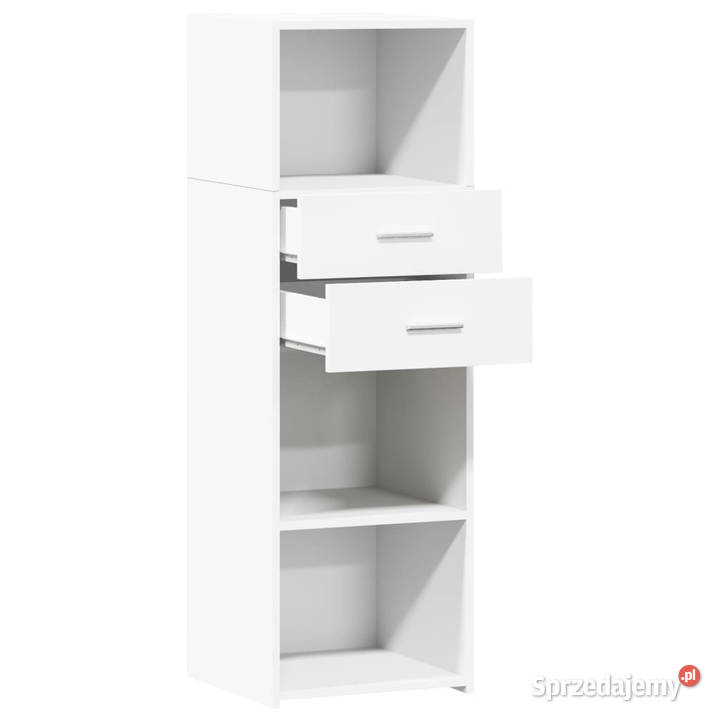Wysoka szafka biała 40x425x124 materiał
