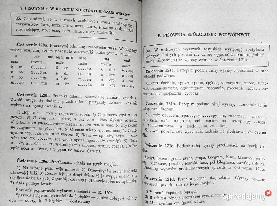 Ćwiczenia ortograficzne z języka rosyjskiego M