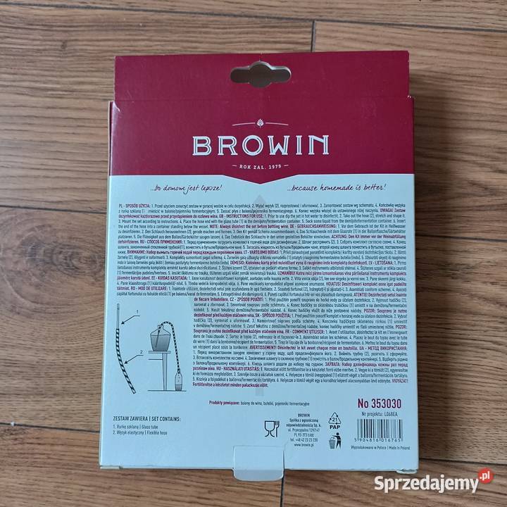 Wężyk do ścigania wina Browin 2m szklana rurka