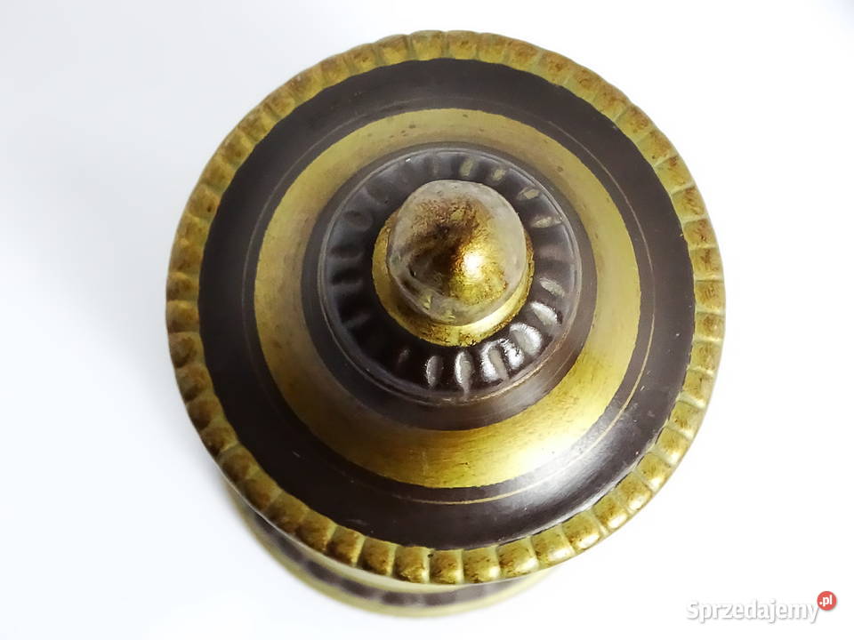 Zabytkowy pojemnik aptekarski z ilustracją Biłgoraj