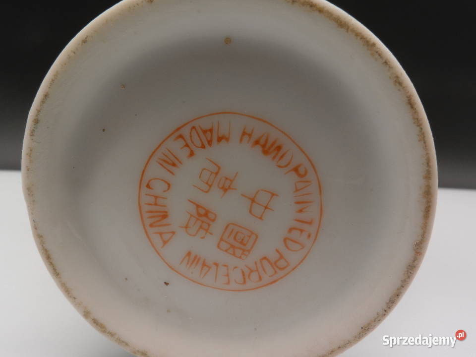 Chiński Wazon Porcelanowy Ręcznie Malowany Raszków