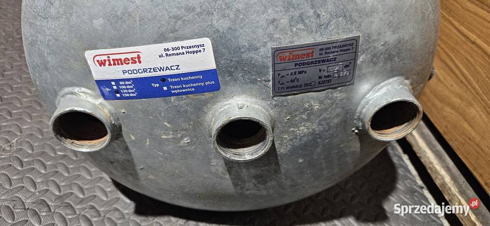 Boiler do trzonu kuchennego 120l Wimest małopolskie Gorlice