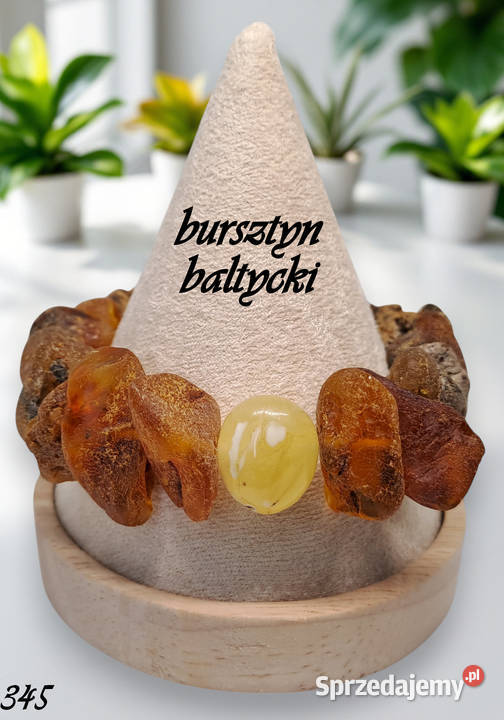 Bransoletka bursztyn bałtycki bryłki surowe i