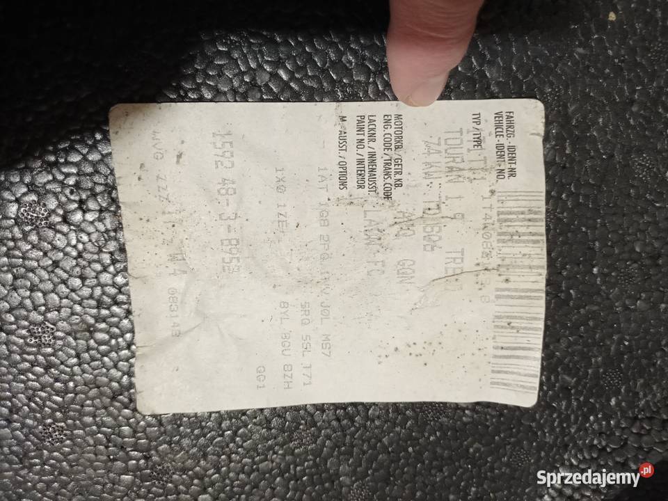 Wkład koła zapasowego VW Touran
