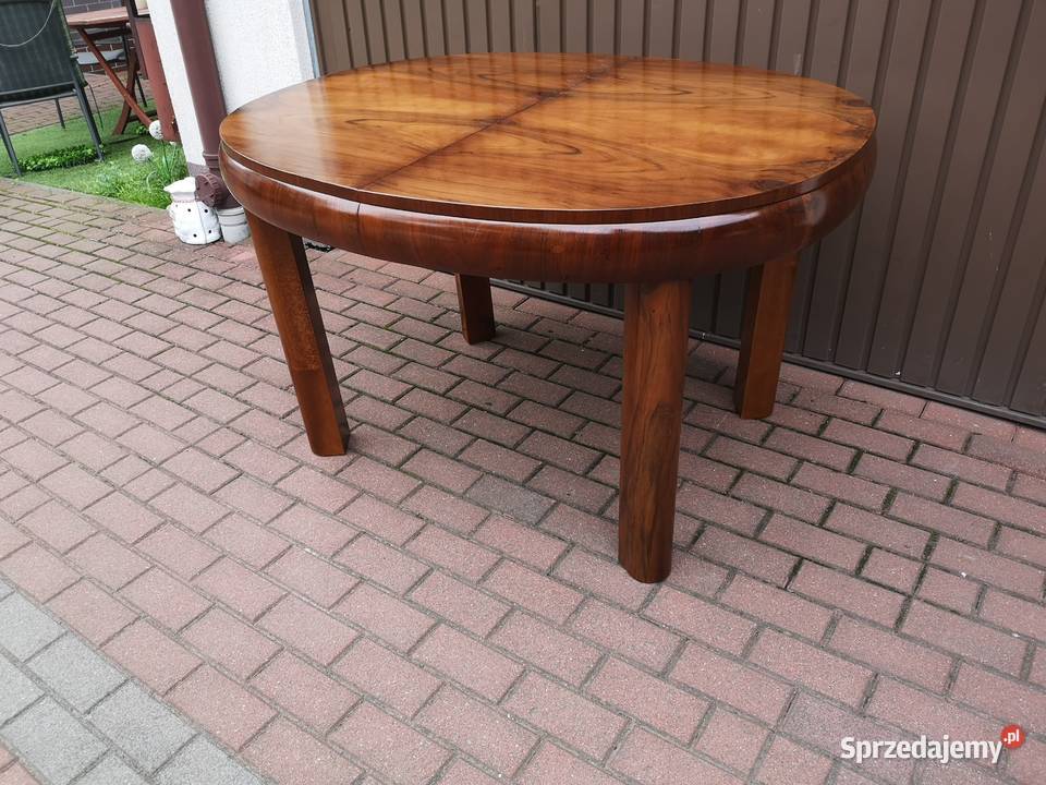 Stół ArtDeco Orzech Beczka 130 Antyk Stary Meble Swarzędz