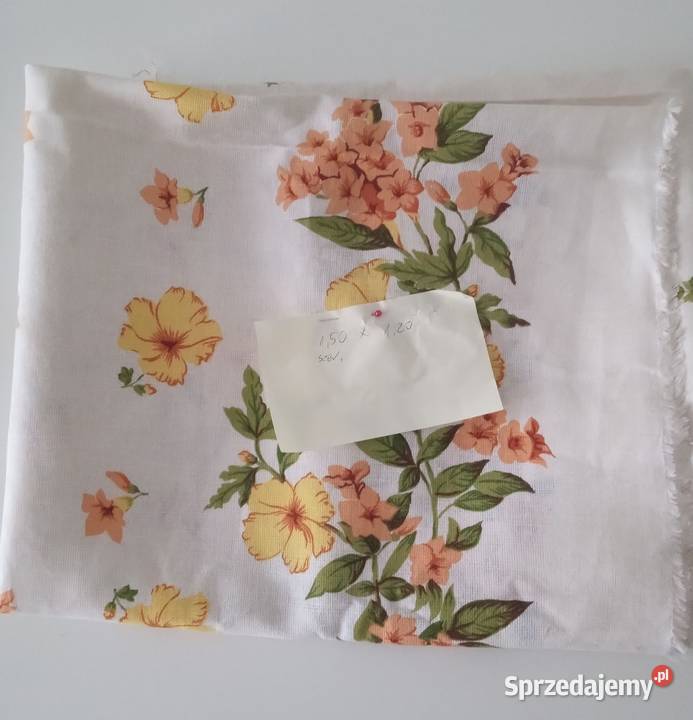 Materiał na obrus z czasów PRLu Mysłowice