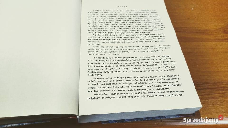 Algebra wyższa Zdzisław Opial 1975 TWARDA Gdańsk