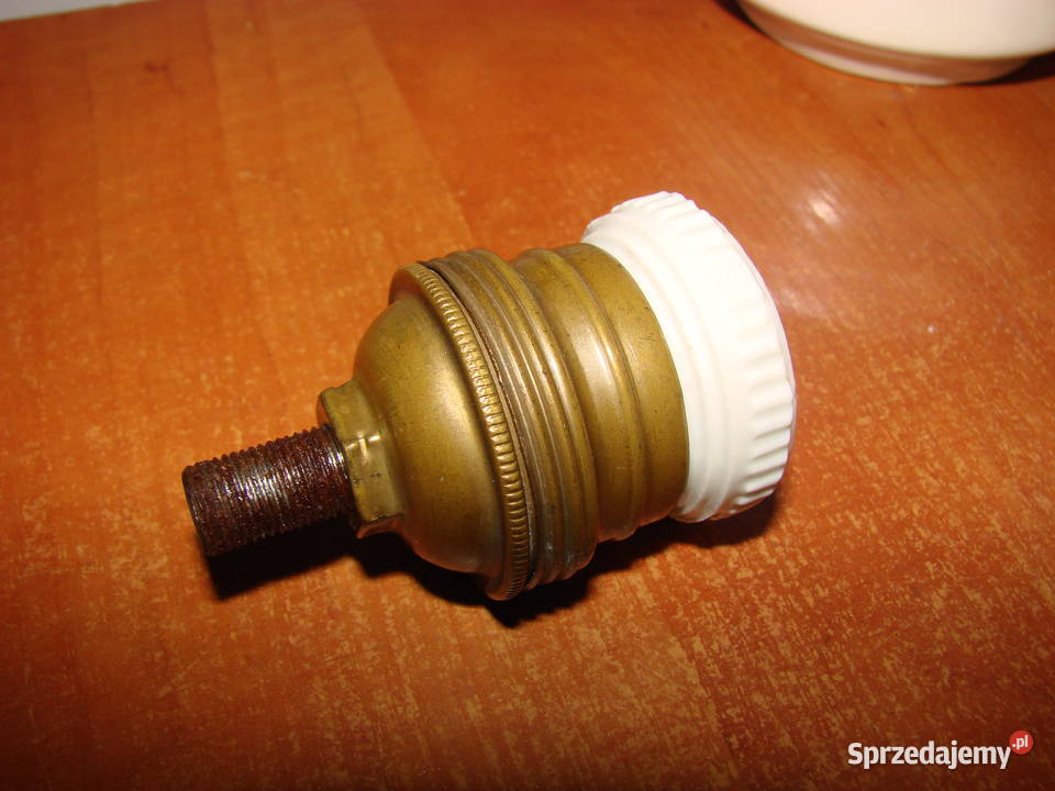 stara mosiężna oprawka żarówki pomorskie