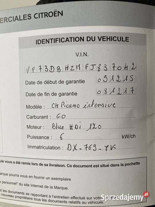 Biały C4 Picasso Intensive 16 blueHDI 120 PDC x2