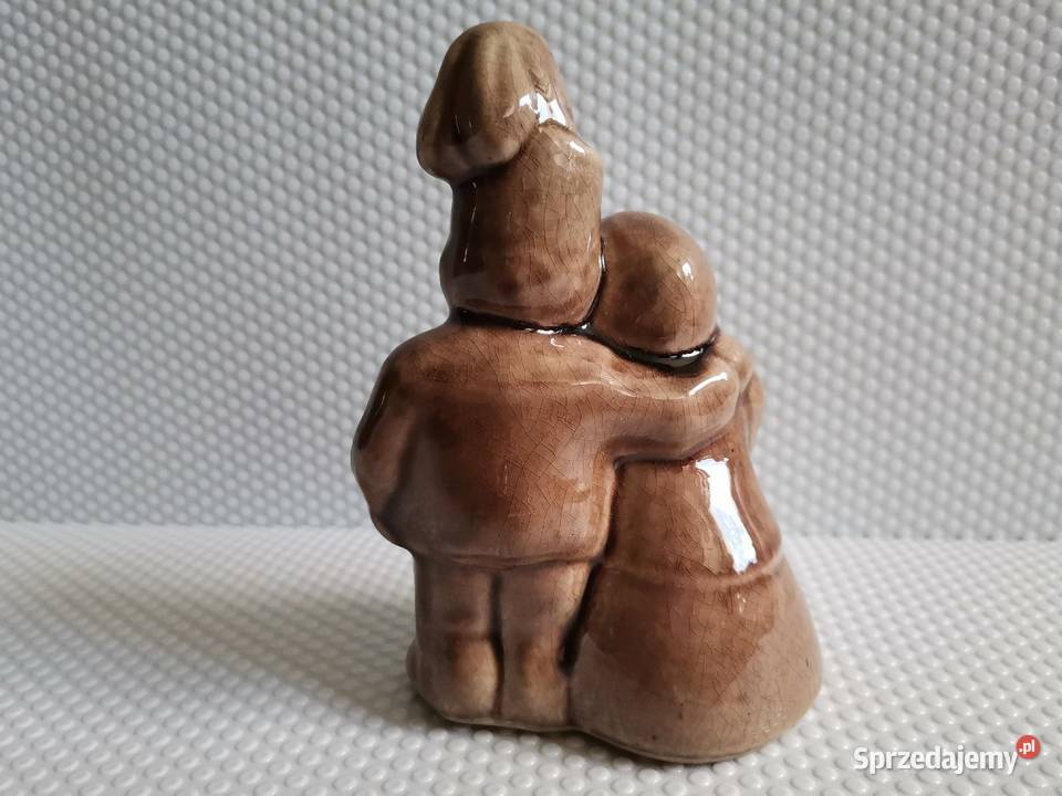 Stara unikatowa figurka Górnik z Żoną ceramika Porcelana i szkło Katowice