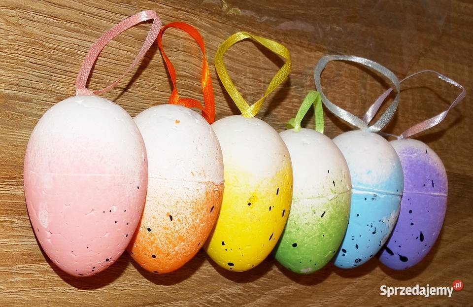 Zestaw 6 styropianowych pisanek wielkanocnych Gliwice