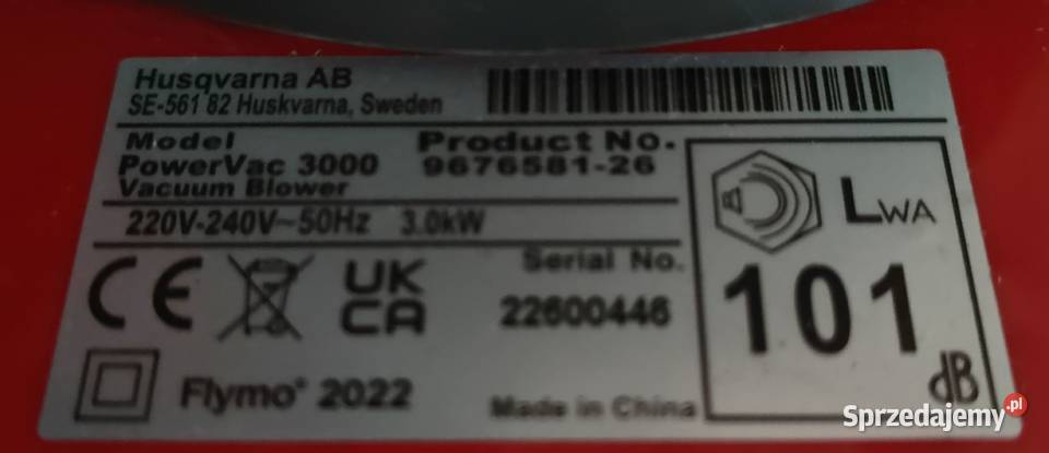 Odkurzacz elektryczny Flymo PowerVac 3000 2539 Narzędzia ogrodnicze sprzedam