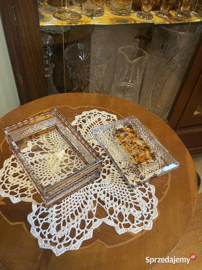 Kaseta z krysztalu z huty Julia z czasow PRL Jelenia Góra