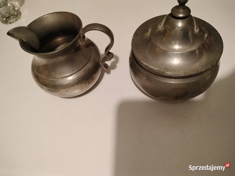 Zestaw dzbanuszek i pojemnik z pokrywką metal Pozostałe Choszczno