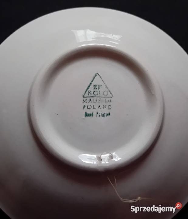 Ręcznie malowany talerzyk głęboki zawieszany ZF Koźminek sprzedam