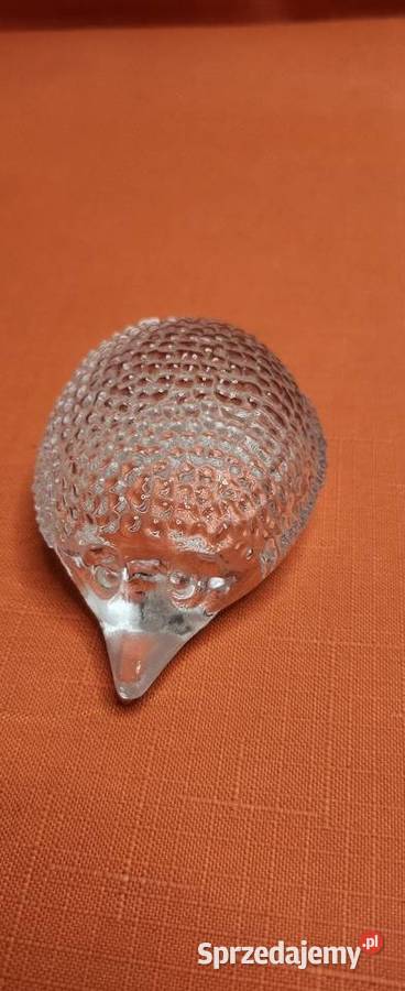 Jeż figurka Clear Art Glass HEDGEHOG PAPERWEIGHT Gliwice