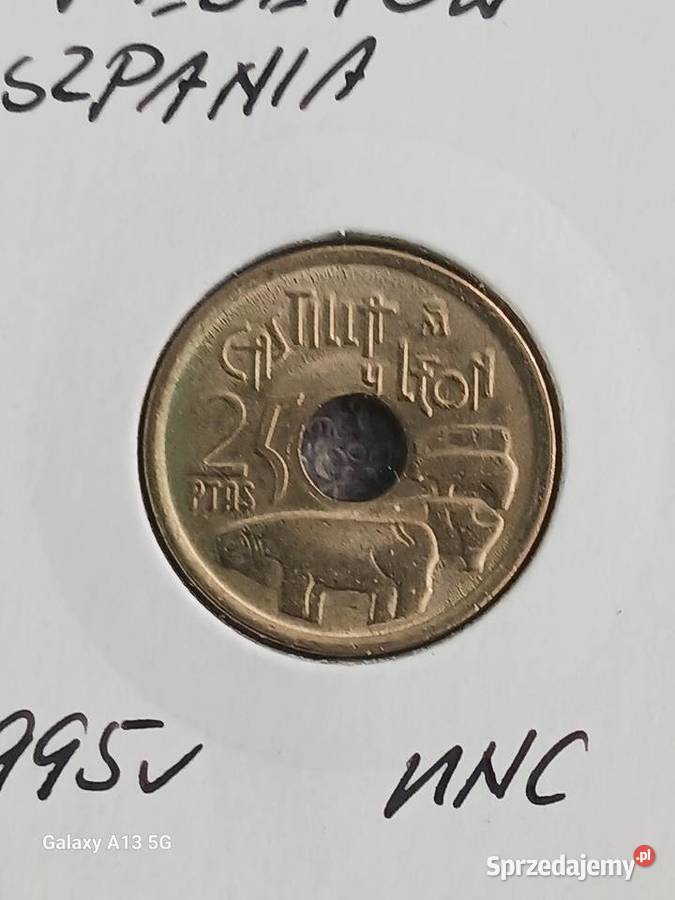 25 Pesetów Hiszpania 1995 r UNC wielkopolskie Konin