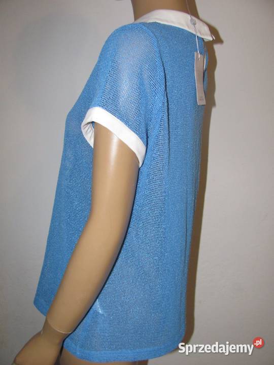 SAVIDA dunnes stores aqua mesh collar top r10 Zamość sprzedam