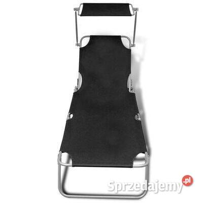 vidaXL Składany leżak z zadaszeniem stal i Warszawa