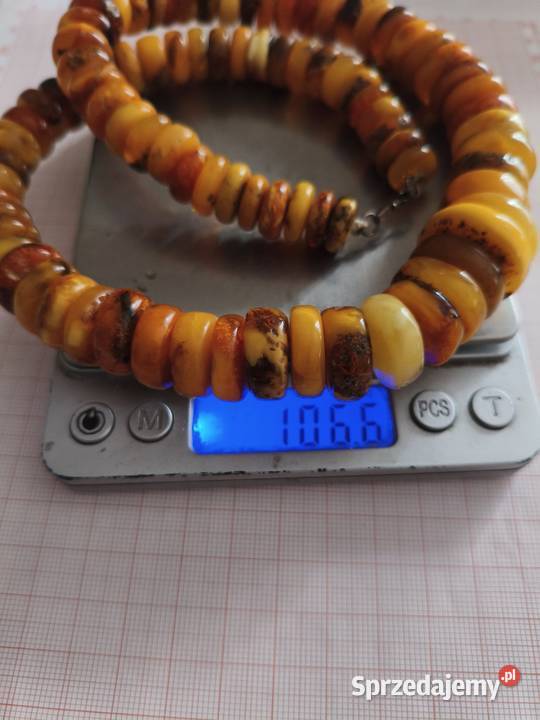 Naszyjnik Bursztyn Vintage Rękodzieło Białystok