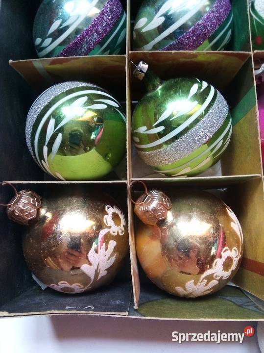 szklane stare bombki vintage PRL śląskie Częstochowa
