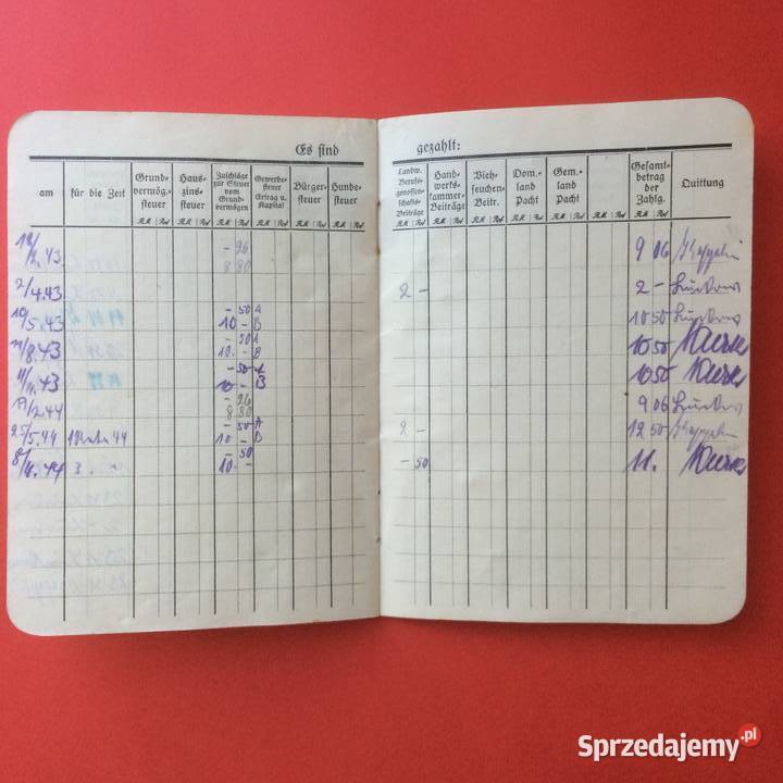 1796 Niemiecka Książeczka Opłat Dolice