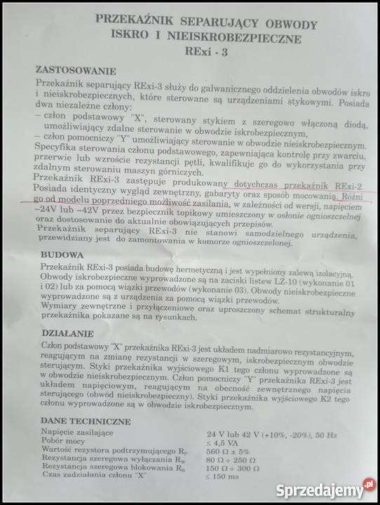Przekaźnik separujący obwody iskro i Dąbrowa Górnicza