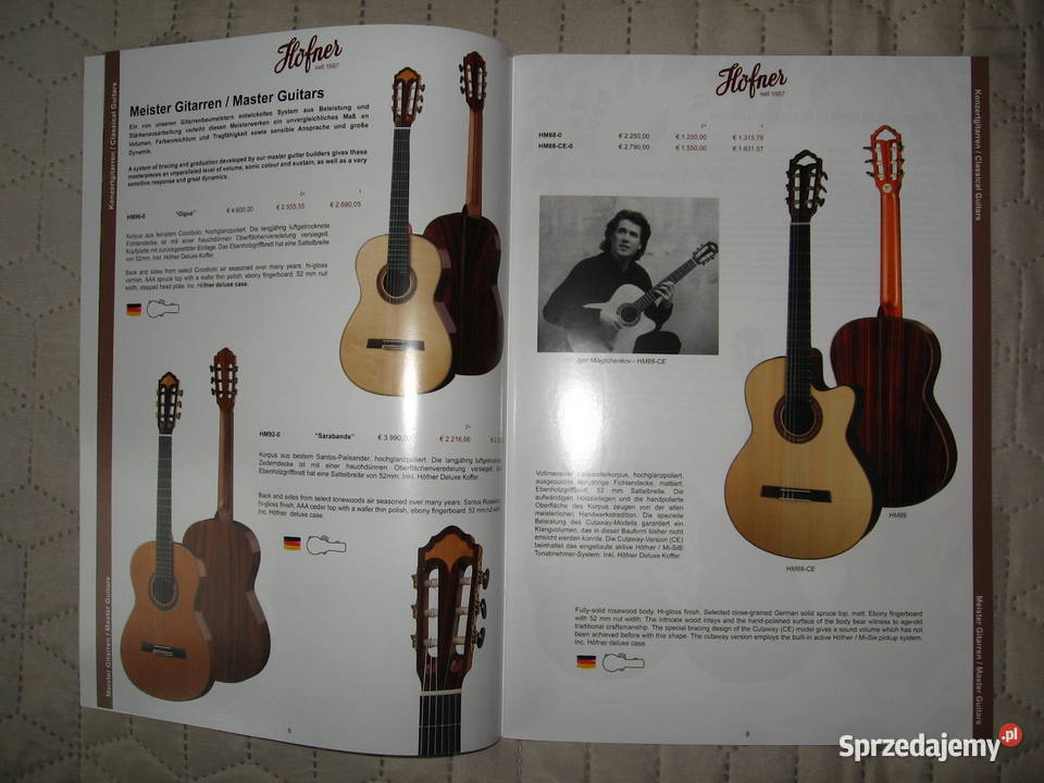 Hofner 2021 Confidental guitar catalog katalog Kępice
