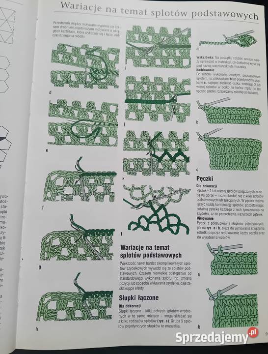 Szydełkowanie 275 splotów Wydawn RM 2004 r Książki i Podręczniki Koźminek