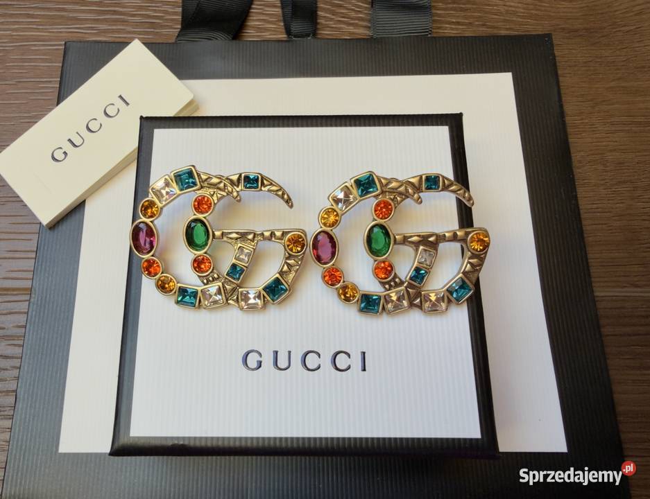 Kolczyki Gucci złote z kolorowyK Warszawa
